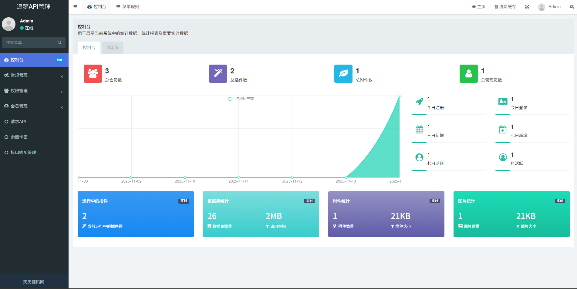 追梦API管理系统源码 ThinkPHP5 FastAdmin 后台管理与付费请求控制 图片 追梦API管理系统源码 ThinkPHP5 FastAdmin 后台管理与付费请求控制 图片