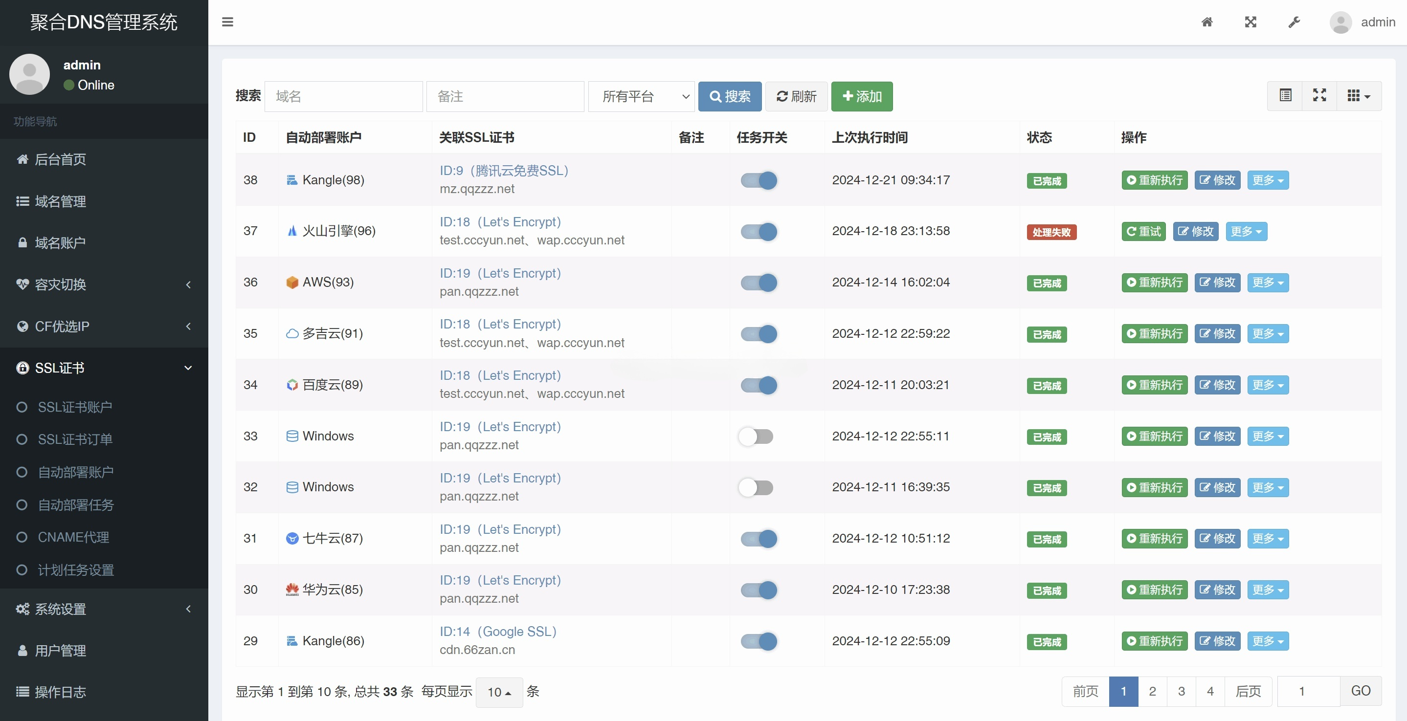 彩虹聚合DNS管理系统V2.0.1源码 图片 彩虹聚合DNS管理系统V2.0.1源码 图片