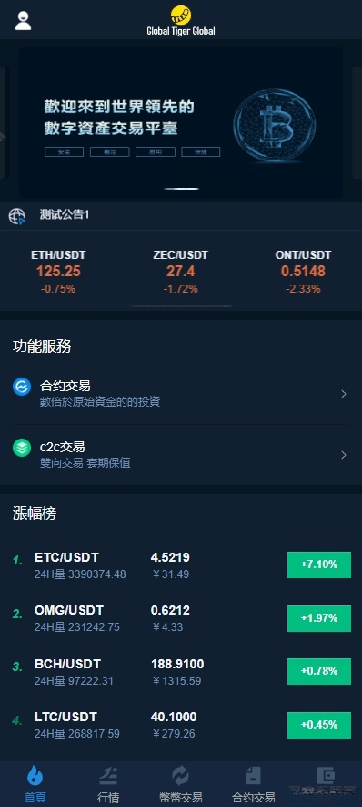 区块链数字货币交易所系统源码 支持币币合约杠杆C2C交易 图片 区块链数字货币交易所系统源码 支持币币合约杠杆C2C交易 图片