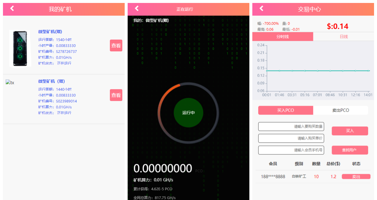 PCO区块链挖矿商城源码 PHP+Linux 图片 PCO区块链挖矿商城源码 PHP+Linux 图片